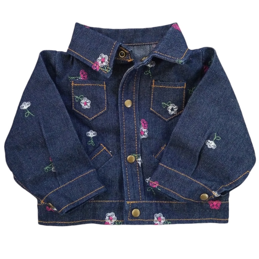 Lee Middleton Original 20"-22" Doll Embroidered Jean‎ Jacket NWOT